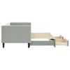 2 In 1 Pull Out Daybed with Drawers Light Grey 80x200 Cm Velvet