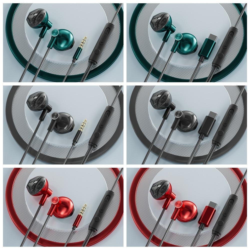 With Mic Wired Earphone Type C Wired Headset Sport Earphones Gaming Earphone  Listen To Music