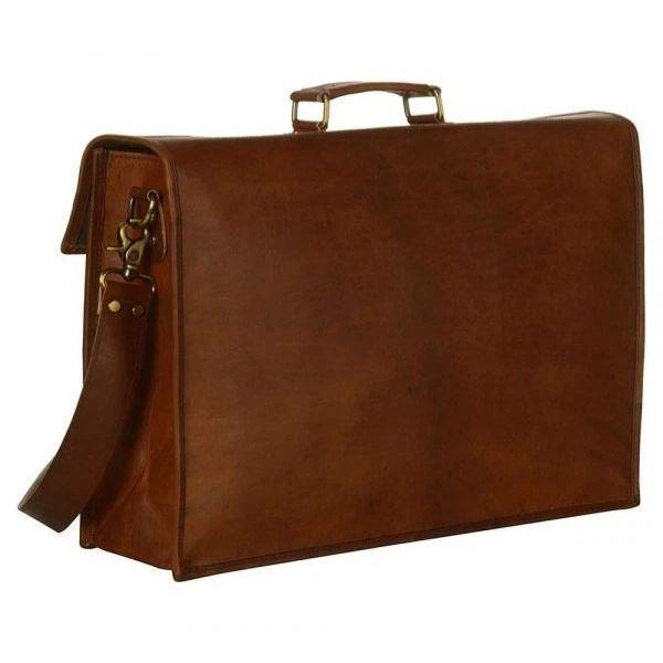 Super Quality Men's Leather Large Laptop Case for Computer Bag Shoulder Bag