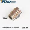 Furniture Embedded Inner & Outer Thread Trapezoidal Nuts M4-M10