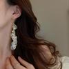 Retro Elegant Acrylic Flower Tassel Earrings - European & American Fashion Niche for Women