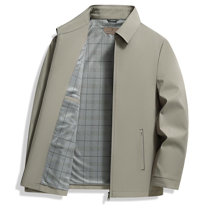 Men's Versatile Business Casual Lapel Jacket - Spring/Autumn 2026 High-End Executive Style for Middle-Aged Men