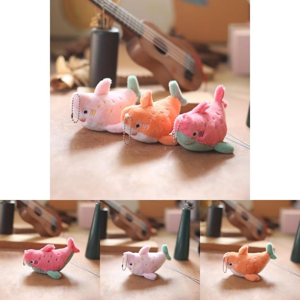 Adorable Fruit Shark Plush Keychain Cute And Soft Animal Doll For Bags And Keys