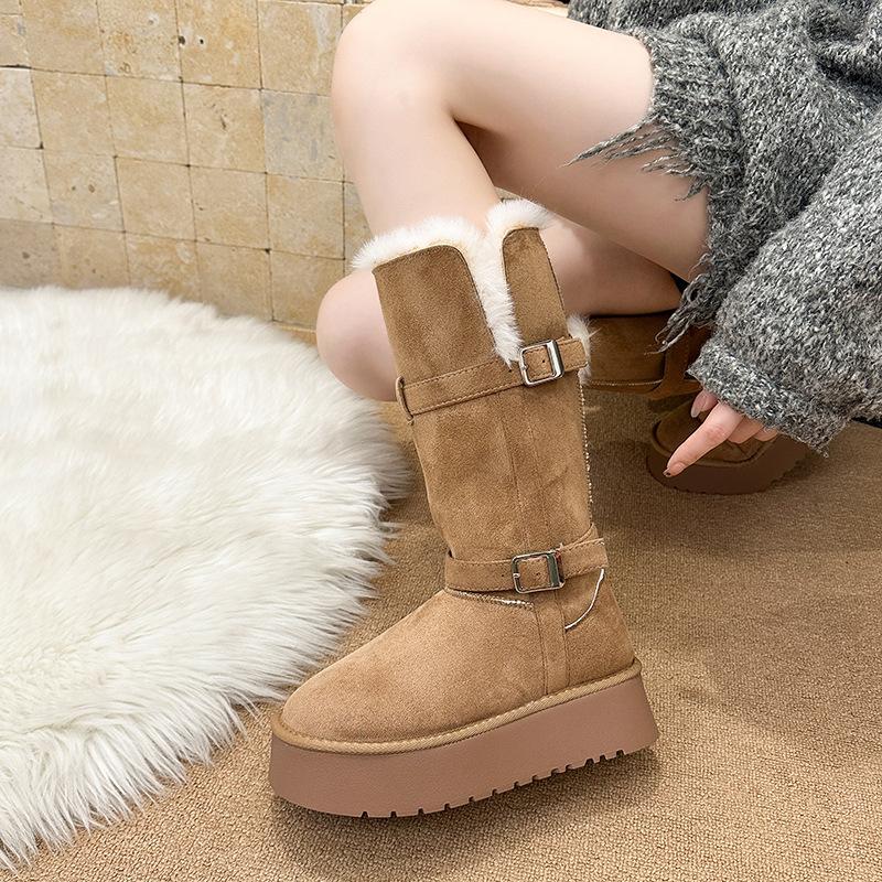 Women's Thick Soled Fashion Winter Lightweight Warm Anti Cold Snow Boots Non-slip Casual Sneakers Cotton Boots