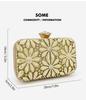 Floral Diamond Evening Bags Luxury Chain Shoulder Crossbody Bags Party Wedding  Clutch Ladies Elegant Purse Handbags