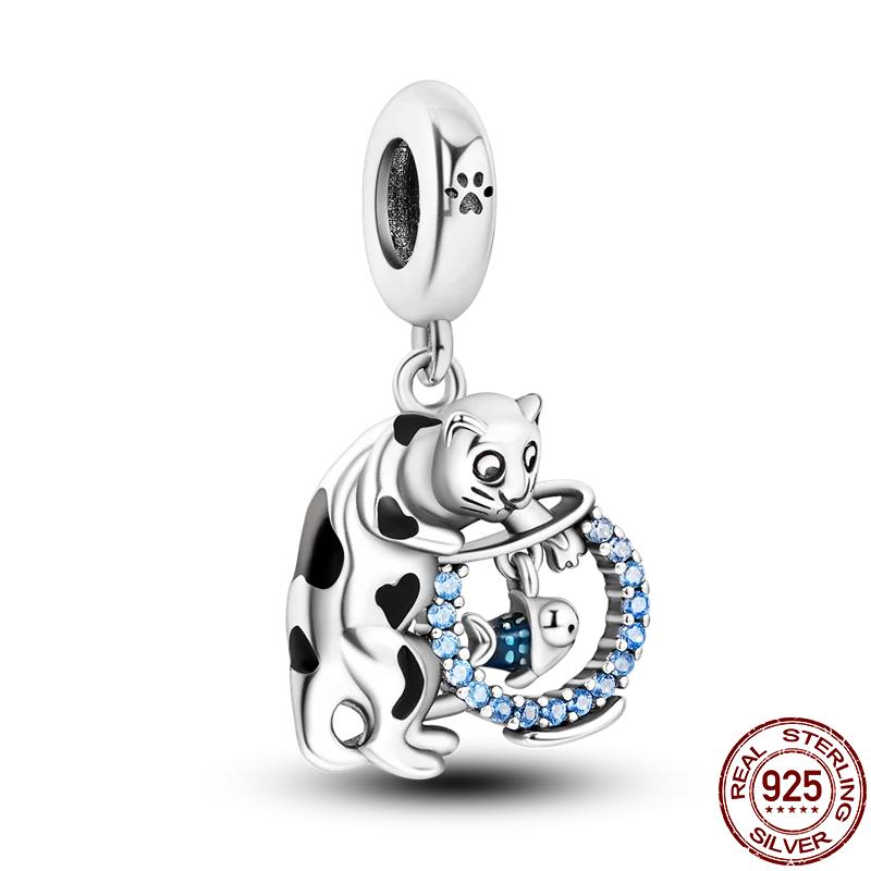 Copper Couple Lovers Sisters The Swing Pendant Charms Fit Original Bracelet Diy Bead Women Jewelry Gift