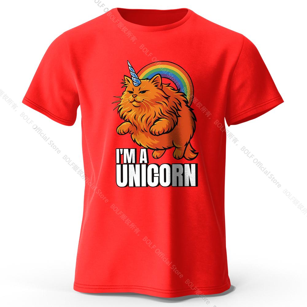 I'm A Unicorn Printed T-Shirt 100% Cotton Oversized Mythic Graphic Tees for Men Women Summer Tops Kawaii Streetwear