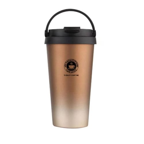 GOHEPLOD Portable 500ml Tumbler with Lid, Lightweight, Keeps Hot or Cold, Vacuum Insulated, Coffee Tumbler, Spill-Proof, Easy To Clean, Outdoor, Leak-