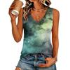 Women's V Neck Casual Halloween Printed Top for Party and Daily Wear
