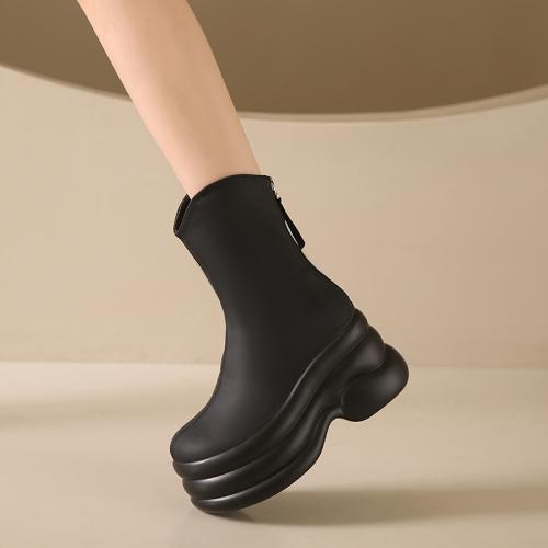 Модные женские панк-сапоги на каблуке 9 см — фото 9