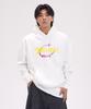 Cyber Overfit Wide Shoulder HoodieWhite