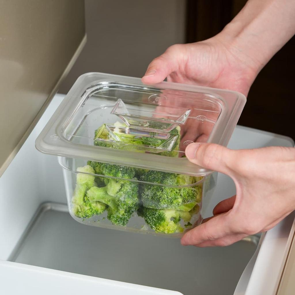 Thunder Group Food Pan 65mm Dishwasher Durable Commercial PLPA8002 1/1, Deep, Safe, Polycarbonate, Use, Clear,