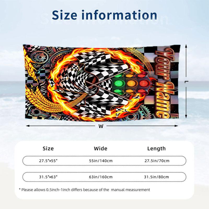 Fantasy Magic Theme Beach Towel Personalized Custom Name & Text Soft Quick Dry Beach Towel for Swimming Travel