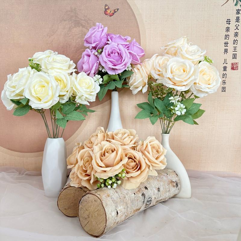 Rose Plant Simulated Restaurant Desktop Decoration Wedding Props Photography