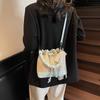 Hand Carrying Bucket Bag Women's New Fashion Pattern Drawstring Shoulder Bag Versatile Commuter Messenger Bag
