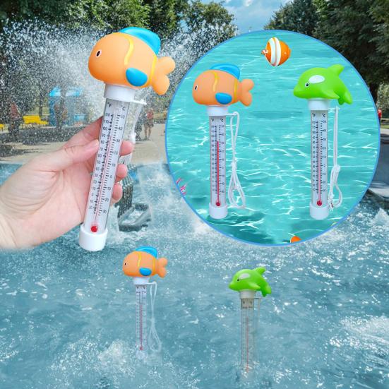 Floating Swimming Pool Thermometer Cartoon Animal Shape Water Thermometer for Pools Spas Aquariums Easy Read Pond Thermometer