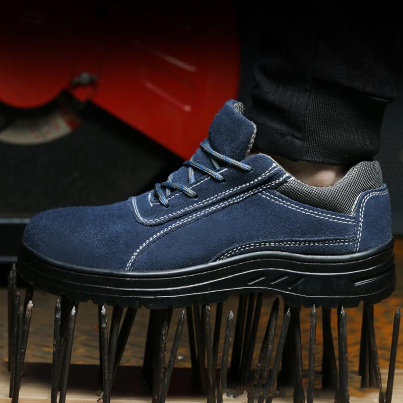 Oulylan Men Puncture Proof Labor Footwear Anti-sparking Welding Security Shoes Steel Toe Anti Smashing Safety Boots for Work