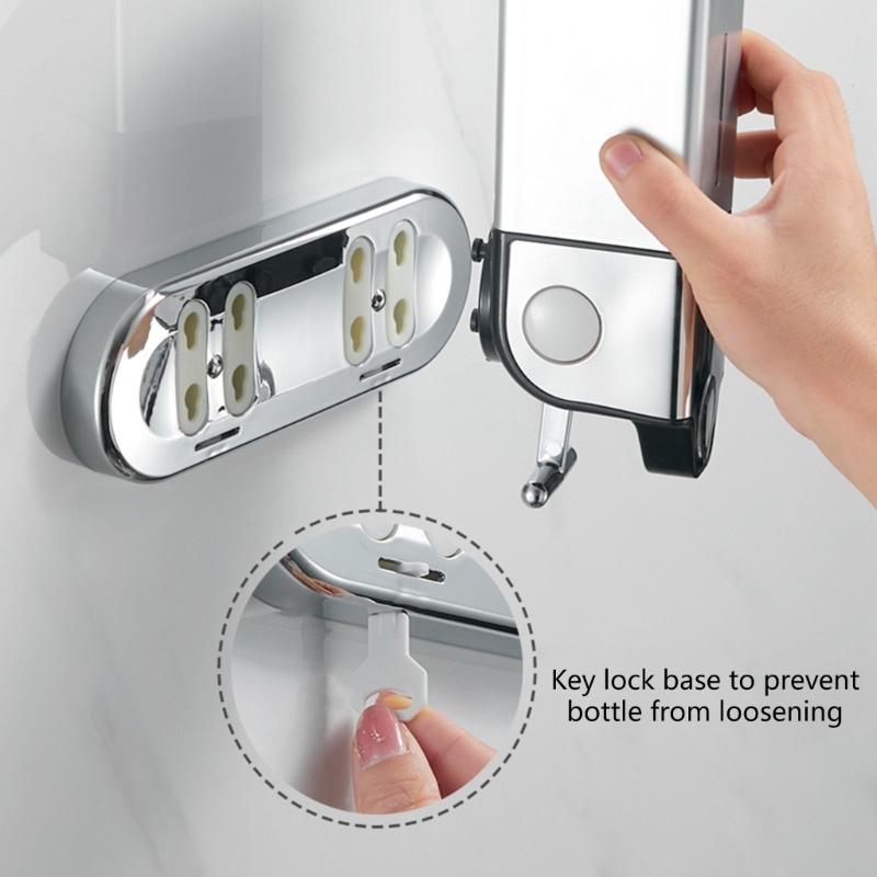 Single/Double Soap Dispenser Wall-mount Shower Bath Shampoo Dispenser Liquid Soap Container Bathroom Washroom Kitchen