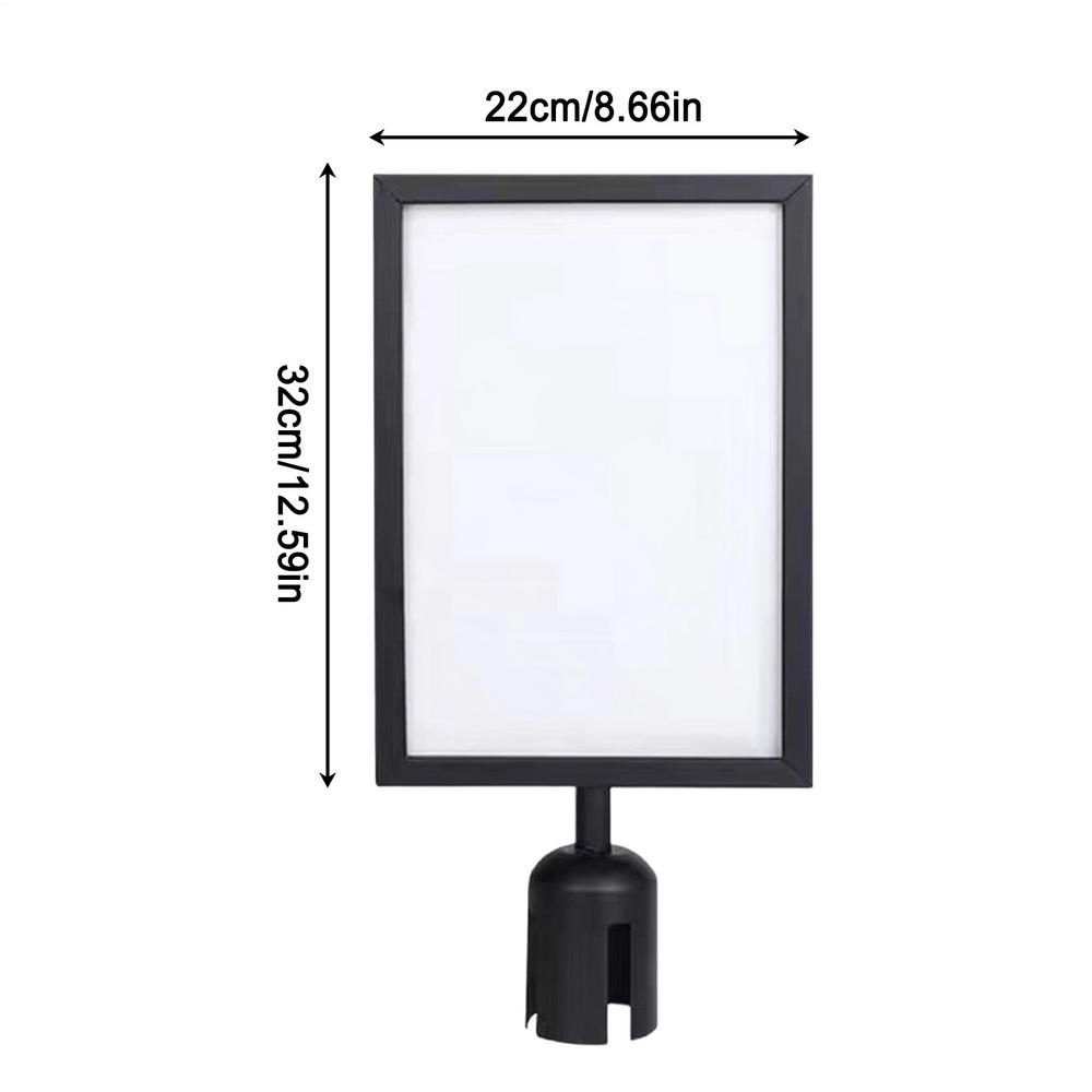 Sign Holder Stand Black A4 Pedestal Poster Base Double Sided Stanchion Sign Holder For Outdoor Crowd Control Guidance Restaurant