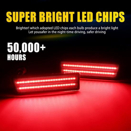 2X LED Side Marker Light Rear Red Fit 2010-13 Ford Transit Connect 9T1Z-15A201-D