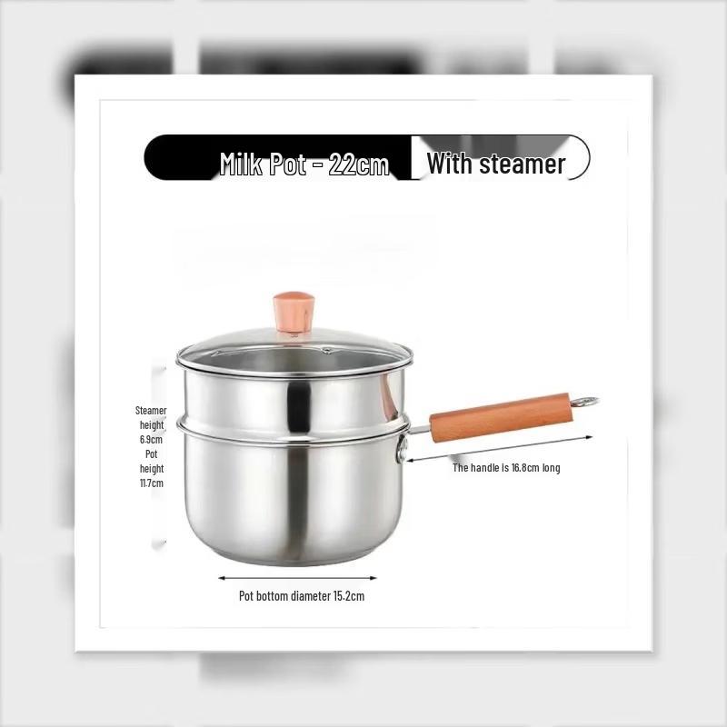 

Кастрюля для детского питания и молока из нержавеющей стали ZISIZ с пароваркой