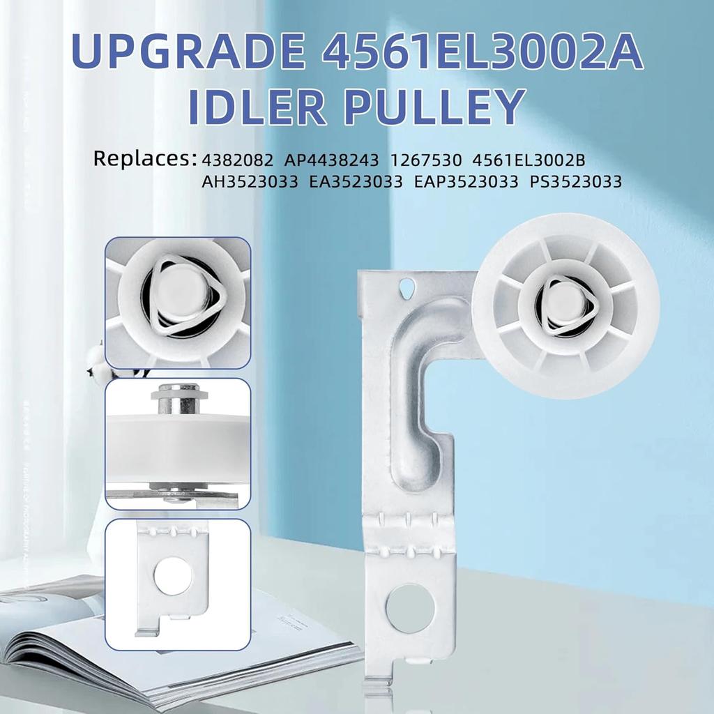 DLE2516W DLE3777W DLE5977W DLE7177WM DLE5955W DLE0442W Dryer Repair Kit Dryer Roller Kit for LG Kenmore,Includes 4581EL2002C Dryer Drum Roller,