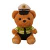 Cute Cute Traffic Police Bear Pendant Plush Toys Fire Police Bag Hanging Keychain Doll