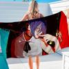 Popular Action Anime C-Chainsaw M-Man R-Reze A-Arc Microfiber Printed Beach Towel Yoga Beach Running Absorbent Soft Towel