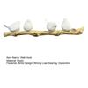 Resin Birds Wall Hook Decorative Birds on Tree Branch Coat Hook Farmhouse Wall Mounted Hanger for Entryway Coats Hats Keys Towels