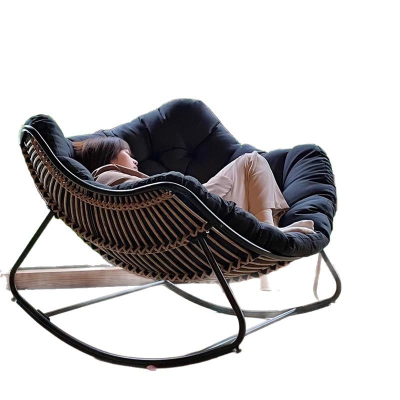 Bird's Nest Recliner: Rocking Leisure Chair and Lazy Sofa for Balcony or Home Use.