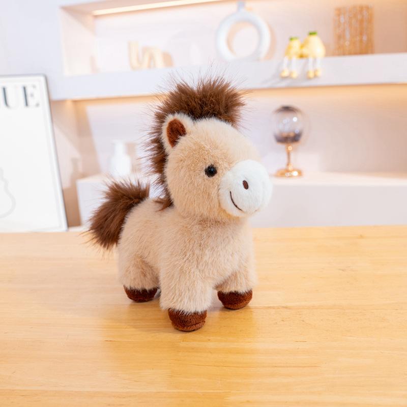 

Cute cute pony doll plush toy white pony doll boy soothing rag doll birthday gift 25cm кремовый