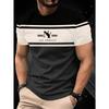 Men's Colorblock Graphic Number 32 Short Sleeve Round Neck T-Shirt