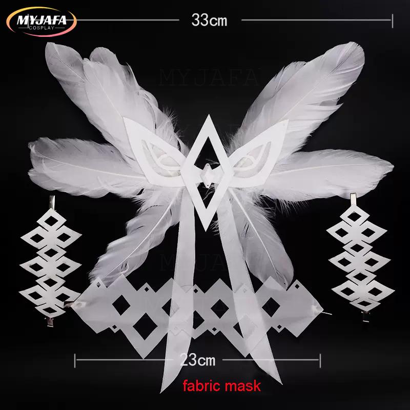 Colombina Cosplay Pruik Genshin Impact Cosplay Fatui Snezhnaya Lang Gemengde Kleuren Hittebestendig Haar Spel Columbina Pruiken + Pruikenkap One Size
