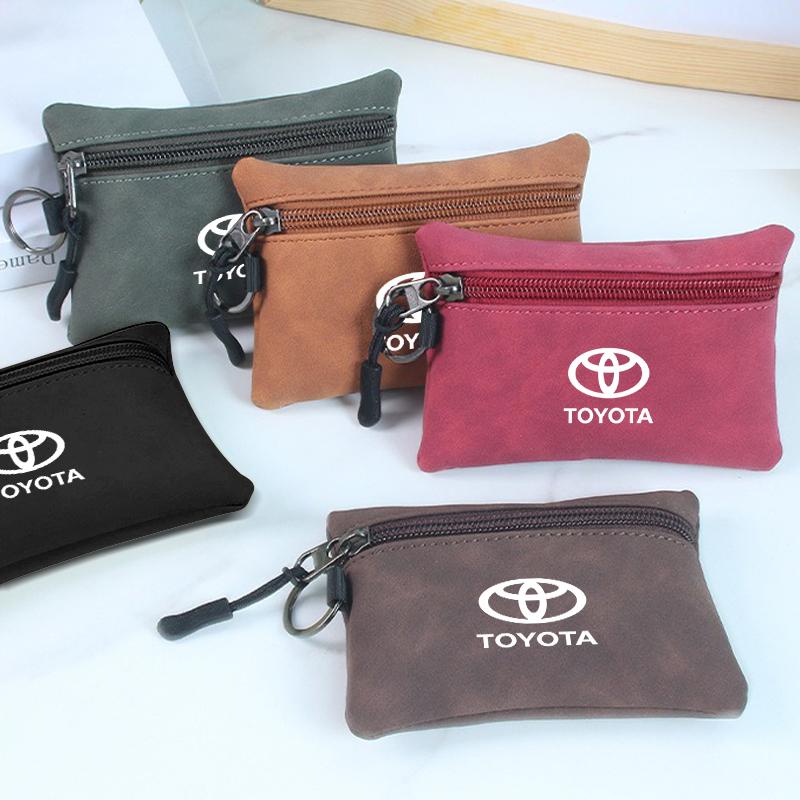 Car Keychains Suede Leather Car Key Bag Decoration For Toyota Gazoo Racing Corolla Yaris Chr Auris Rav4 Prius Prado Avensis