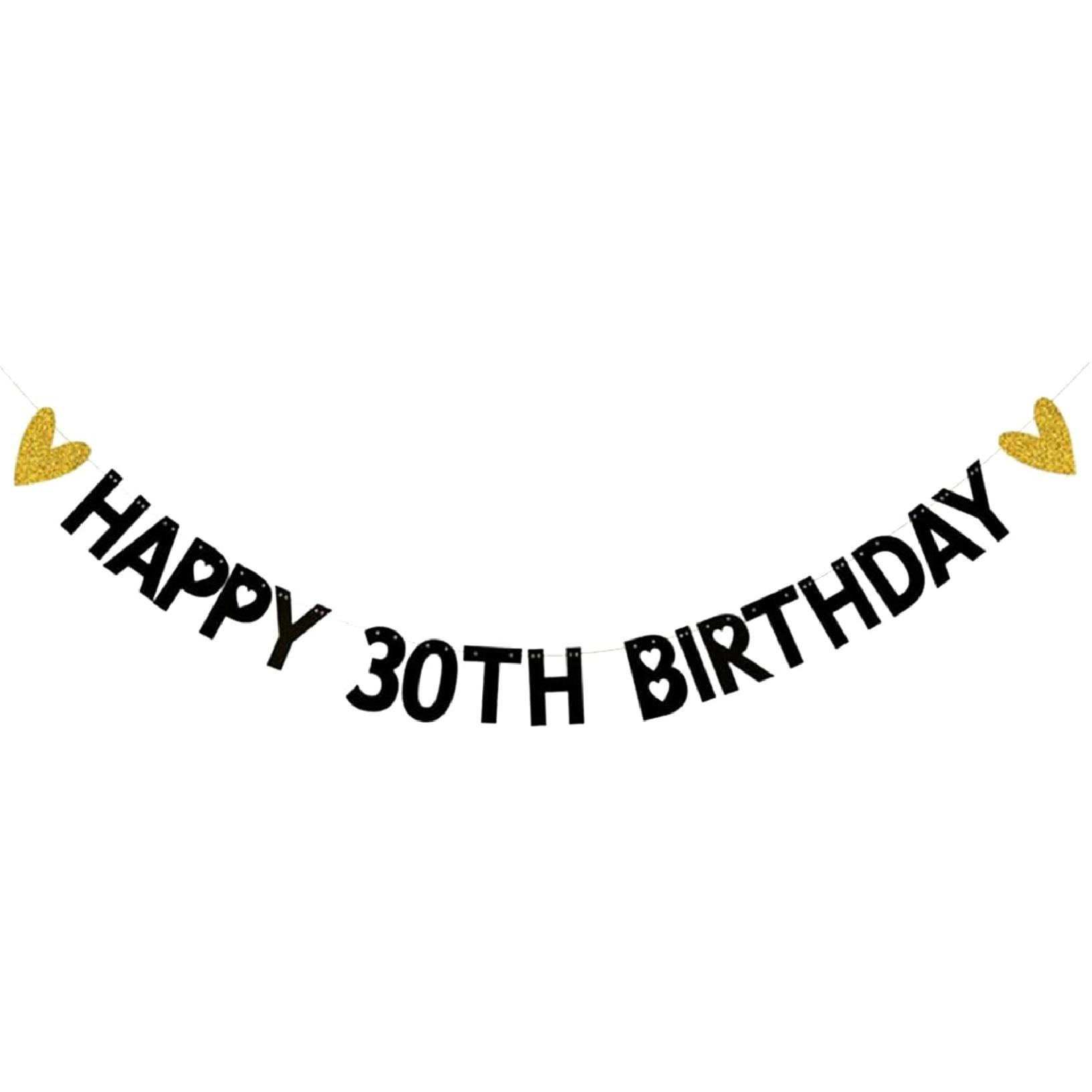 Happy 30th Birthday Banner for 30th Birthday Party Decoratiopns Supplies