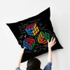 Car Living Room Sofa Cushion Cover Rubik'S Cube Cartoon Pattern Cushion Cover Luxury Home Decoration Pillow Cover