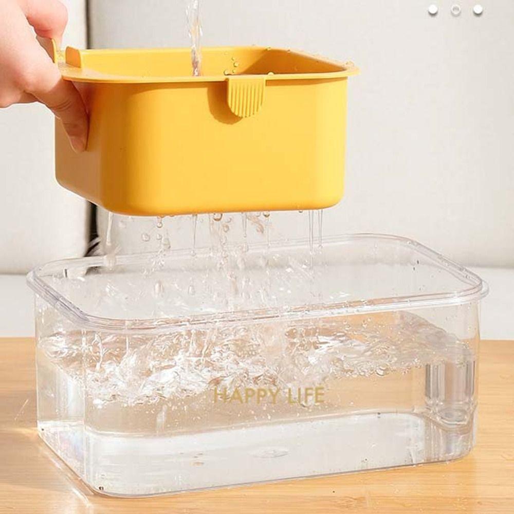 Double Layer Snack Holder Phone Holder Slot Snacks Dry Fruit Box Fruit Draining Basket Household