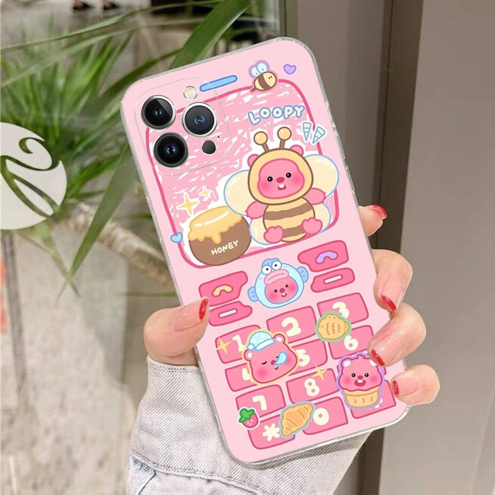 Korea Cartoon Loopy Phone Case For IPhone 16 15 14 11 12 13 Mini Pro XS Max Cover 6 7 8 Plus X Funda Shell