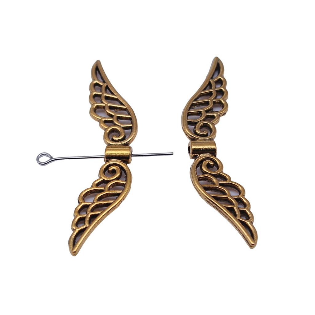 Angel Wing Beads Spacer Small Hole Butterfly Charms For Spiritual Jewelry