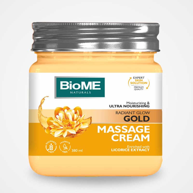 BioME NATURALS - ЗОЛОТОЙ МАССАЖНЫЙ КРЕМ (380ml), СИЯЮЩИЙ БИОМ ЗОЛОТОЙ МАССАЖНЫЙ КРЕМ