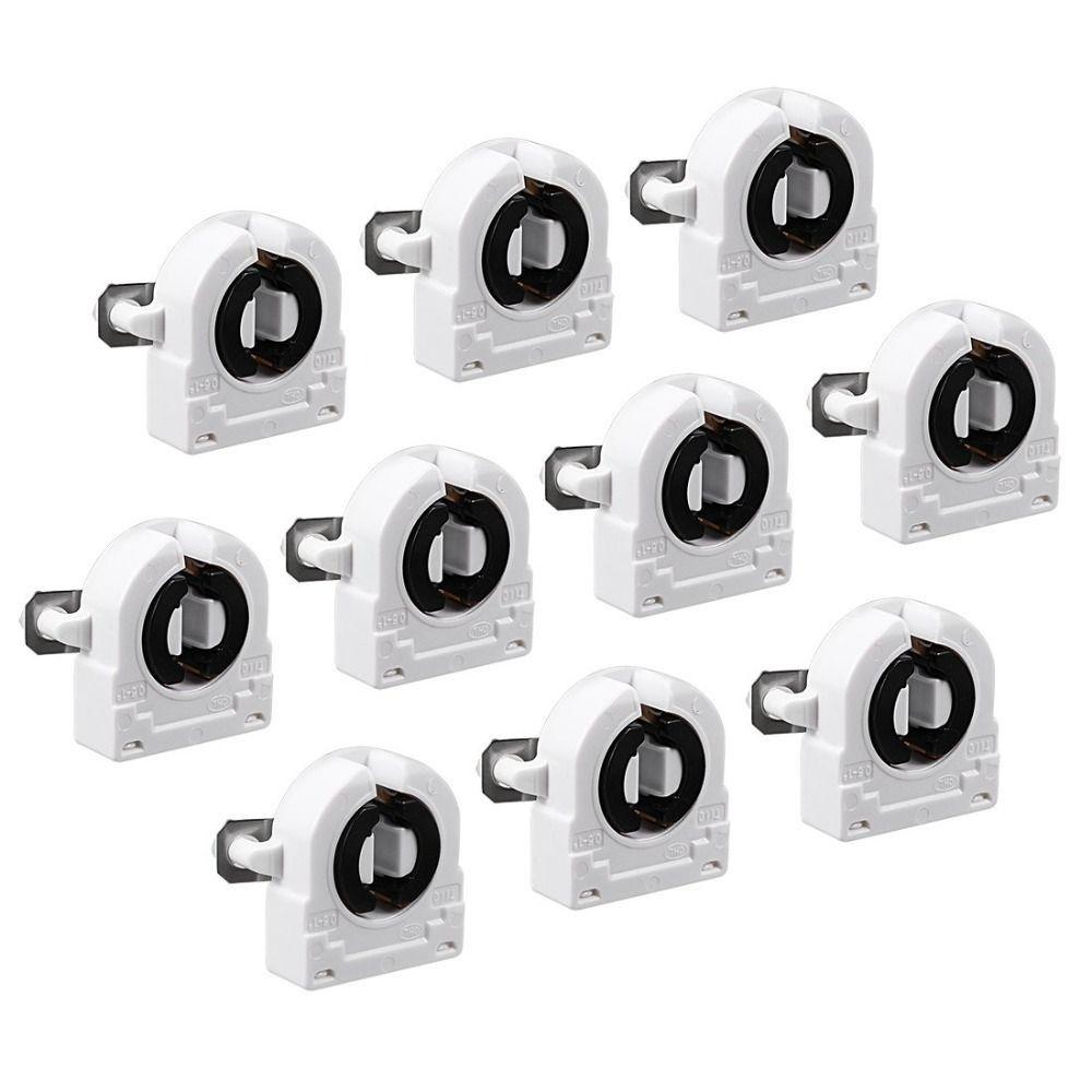 

10Pcs Durable G13 Base Non-Shunted AC 500V 2A T8 Fluorescent Light Holder Fluorescent Lamp
