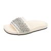 Fashion 2025 New Women Slippers Trend Bling Bling Crystal Slippers Women Flat Heel Shiny Slides Women Summer Fashion Rhinestone Sandals