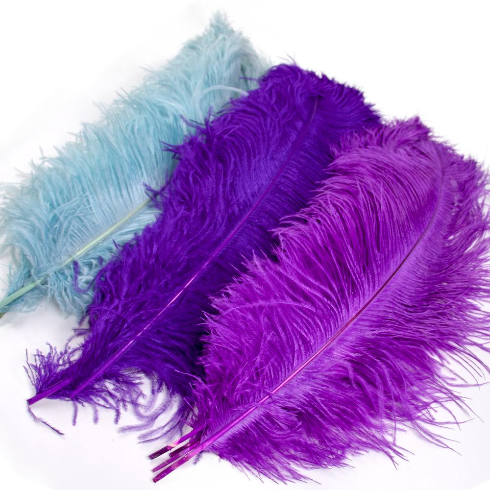10PCS Big Ostrich Feathers 15-60cm for DIY Craft Wedding Table Center Decor Ostrich Plumas Carnival Party Stage Accessories Bulk