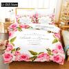 Pink Roses Bedding Set Duvet Cover Sets 3d Bedding Digital Printing Queen Size Bedding Set Fashion Design