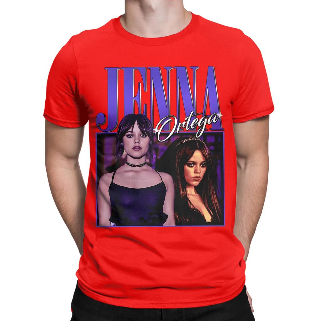Jenna Ortega Cotton TShirt for Male Summer Actress Y2K Fun TShirts ONeck Hip Hop Tee Shirt Oversized Pattern Clothing