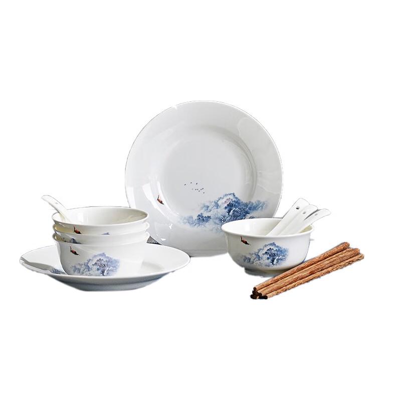 Tang Hui 14-Piece Chinese Bone China Dinnerware Set