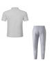 2026 Men's European & American Summer Henley T-Shirt + Drawstring Pants Set