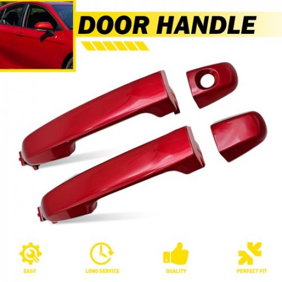 Door Handle Outside Front Driver & Passenger Side For 2012-2017 Toyota Camry Red