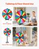 914 mm Spinning Prize Wheel, 18 Slots Spinning Wheel with Stand, Adjustable Height Win Fortune Roulette with a Dry Erase and 2 Markers, 6 Colors, Easy