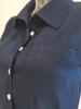 Maxi abito in denim stile europeo americano, casual, con colletto a camicia, gonna svasata con tasche a fessura
